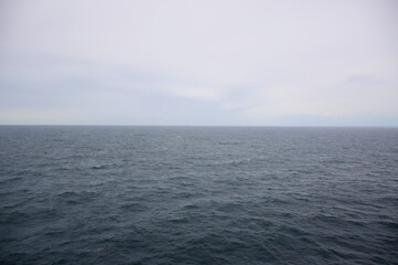 Seascape of North Sea all the way from Oslo to Copenhagen during winter