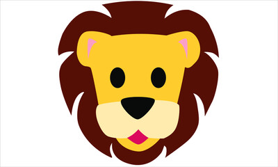 flashcard lion cartoon character