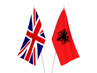Great Britain and Albania flags