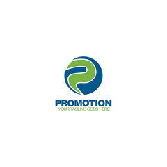 Letter P Promotion Logo Design Concept