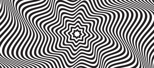 Opt-Illusion-Hintergrund. Banner für optische Täuschung © tomozina1