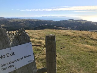 No Exit: Wellington Sky Line Track View to South Island 
