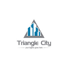 triangle city home house real estate company logo