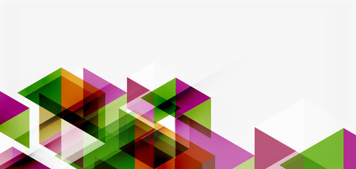 Fototapeta premium Geometric abstract background, mosaic triangle and hexagon shapes. Trendy abstract layout template for business or technology presentation, internet poster or web brochure cover, wallpaper