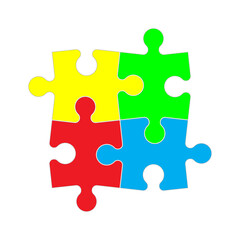 Obraz premium Set puzzle pieces. Texture mosaic background. Vector.