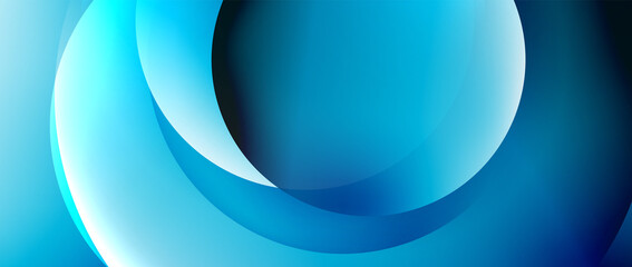 Circle modern geometric abstract background with liquid gradients