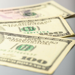 Cash banknotes dollars background. Background with money banknote.