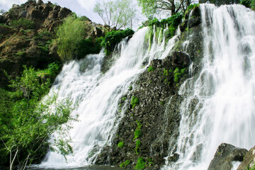 Fototapeta na wymiar Beautiful view of Shaki Falls