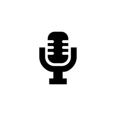 microphone icon logo illustration design