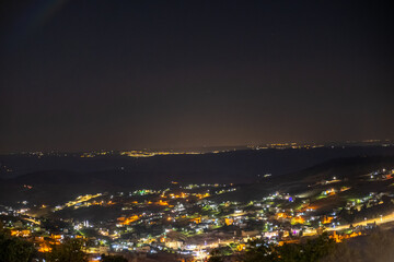 Blurred car lights with long exposure