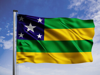 Sergipe flag. One of the states of Brazil.
