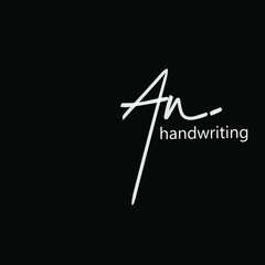 An initial handwriting logo vector