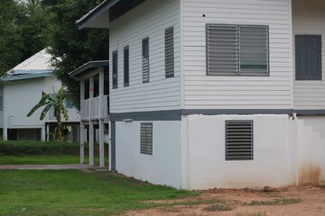 beach huts on the beach