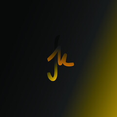 Jk initial handwriting logo vector
