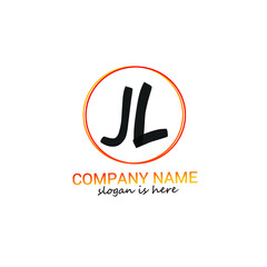 Fototapeta na wymiar JL initial handwriting logo vector