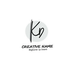 KD initial handwriting logo vector