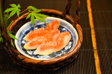 夏の和風デザートいちじく
