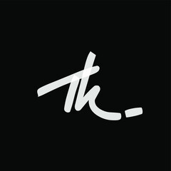 Tk initial handwriting logo vector