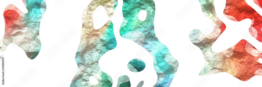 Aufkleber modern shaped abstract figure background element with surface texture and pastel gray, blue chill and light gray colors on white background