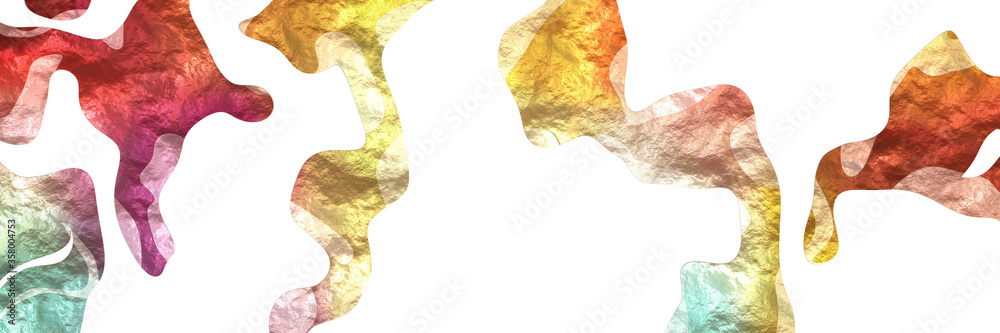 Aufkleber modern shaped abstract figure background element with surface texture and dark salmon, antique white