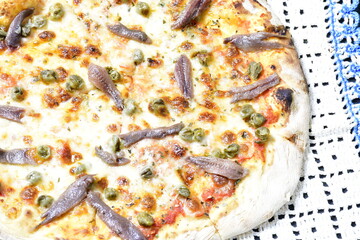 Sicilian anchovy pizza