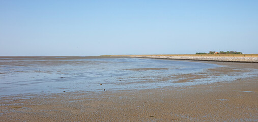 The mud flats on the waddensea
