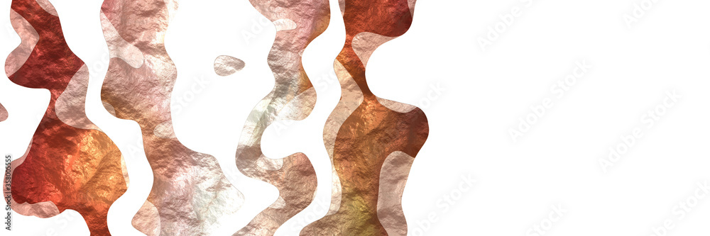 Poster modern shaped abstract figure background element with surface texture and rosy brown, antique white 