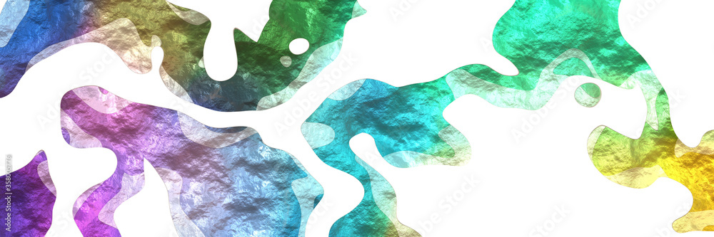 Poster abstract modern shaped figure background element with surface texture and silver, blue chill and lig