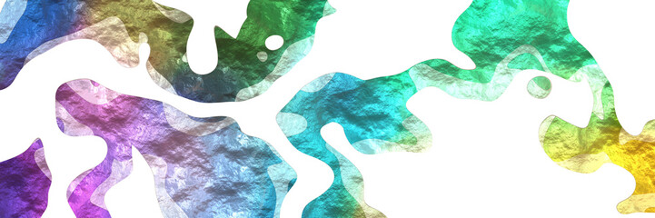 abstract modern shaped figure background element with surface texture and silver, blue chill and light gray colors on white background