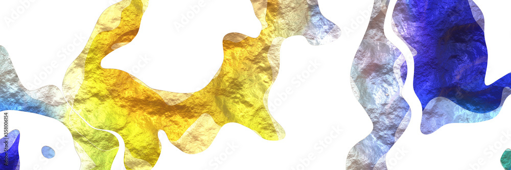 Poster creative modern shaped figure background element with surface texture and silver, golden rod and dar