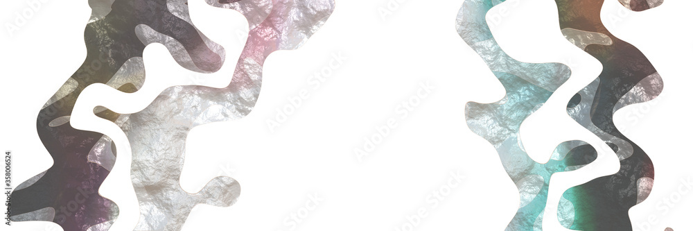 Poster creative modern shaped figure background element with surface texture and dim gray, light gray and p