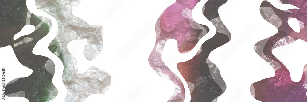 Aufkleber modern shaped abstract figure background element with surface texture and dim gray, light gray and dark gray colors on white background