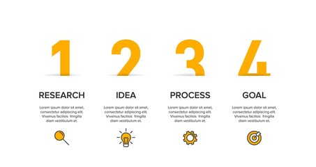 Infographic design with icons and 4 options or steps. Thin line vector. Infographics business concept. Can be used for info graphics, flow charts, presentations, web sites, banners, printed materials.