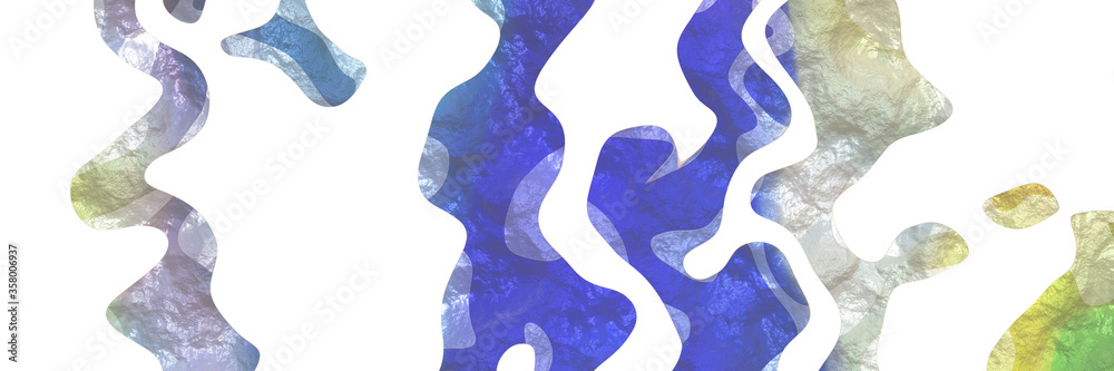 Poster creative modern shaped figure background element with surface texture and slate blue, light gray and