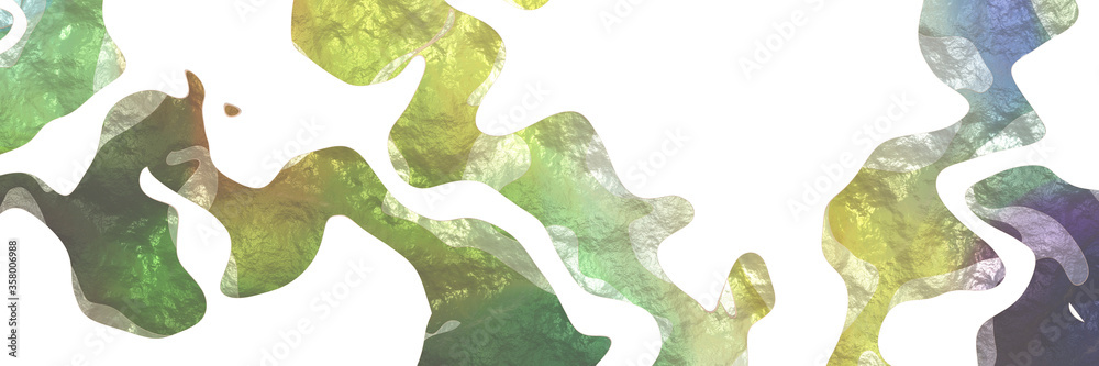 Poster modern shaped abstract figure background element with surface texture and dark khaki, light gray and