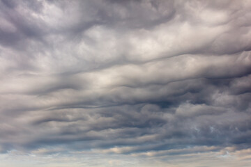 Background of gray cotton clouds