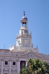 The Ayuntamiento is the town hall of Cadiz's Old City. It is located at the Plaza de San Juan de Dios. Cadiz is a city and port in southwestern Spain, Europe. © othman