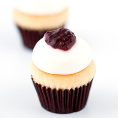 chocolate cupcake on white background