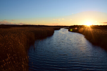 Federsee im Sonnenuntergang