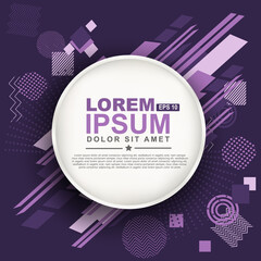 Abstract circle geometric pattern design and background for element design