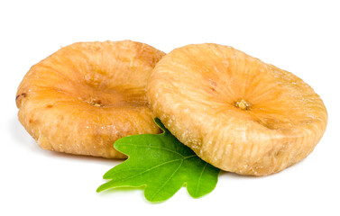 Dried figs isolated on white