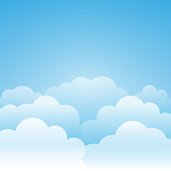 Clouds background. Vector illustration. EPS 10. Billboard.
