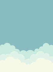 Clouds background. Vector illustration. Sky wallpaper