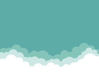 Clouds background. Vector wide horizontal illustration. Sky wallpaper