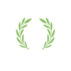 Fototapeta premium Laurel wreath. Symbol of victory, greatness, glory and power. Ancient tradition. Logo, sign, trademark.