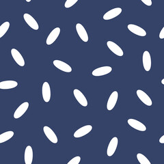 Fototapeta na wymiar Abstract seamless pattern with spots. Black and white background. Rice pattern. Minimalistic style