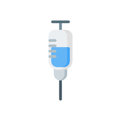 syringe icon in flat style isolated on white background. EPS 10
