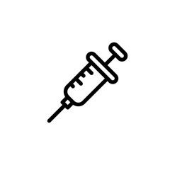 syringe icon in line style. vector illustration for graphic design, website, UI isolated on white background. EPS 10