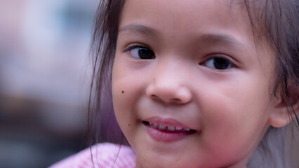 Portrait of Asia kid smiling