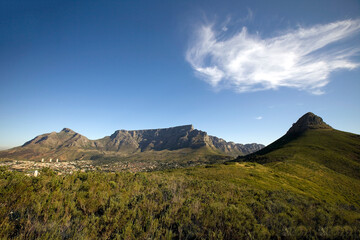 Famous Table Mountain above Cape Town